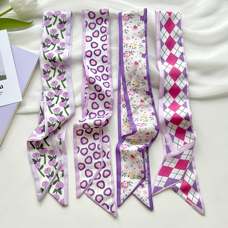 Silk Neck Scarf - Yeni Lüks Dar Kısa kadının ipek