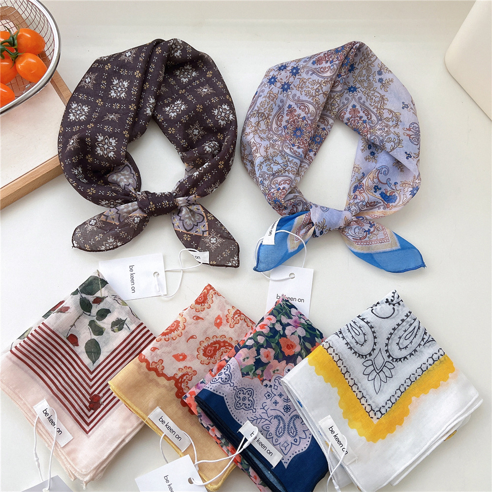 55cm bayanlar pamuk çiçek bask - Bandana Cotton incelemesi ve fiyatı