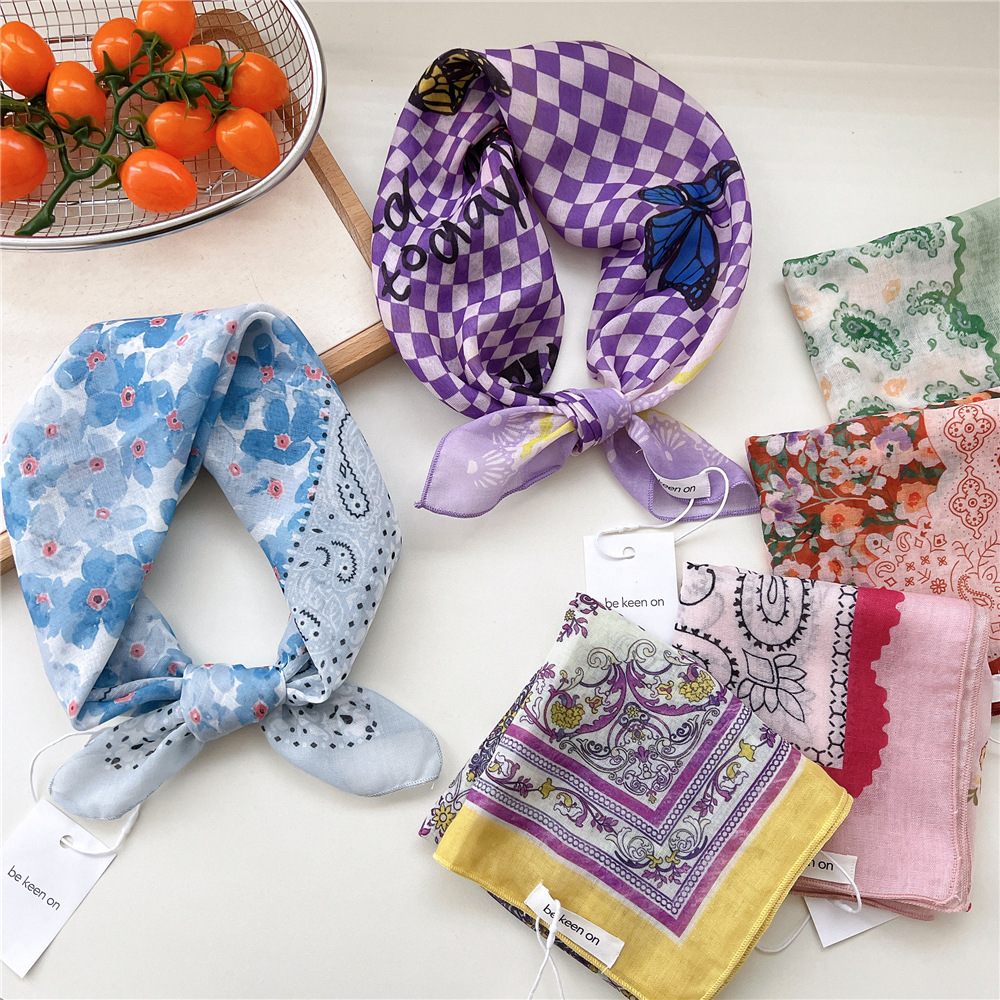 55cm bayanlar pamuk çiçek bask - Bandana Cotton incelemesi ve fiyatı
